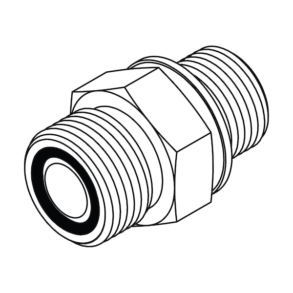 Tompkins Hydraulic Fitting-International10MORFS-22X1.5MM FF7400-10-22 - main
